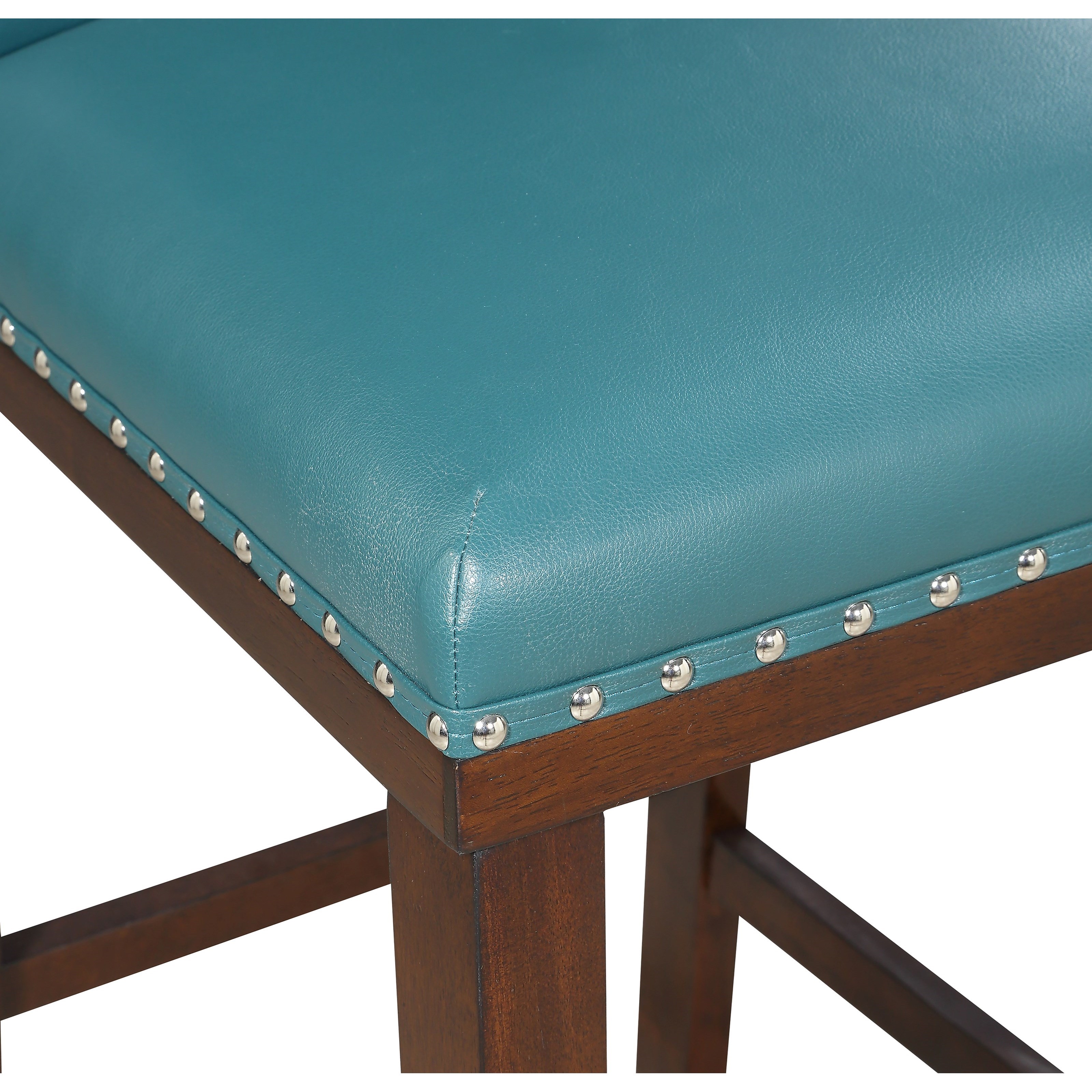 Teal leather counter stools sales